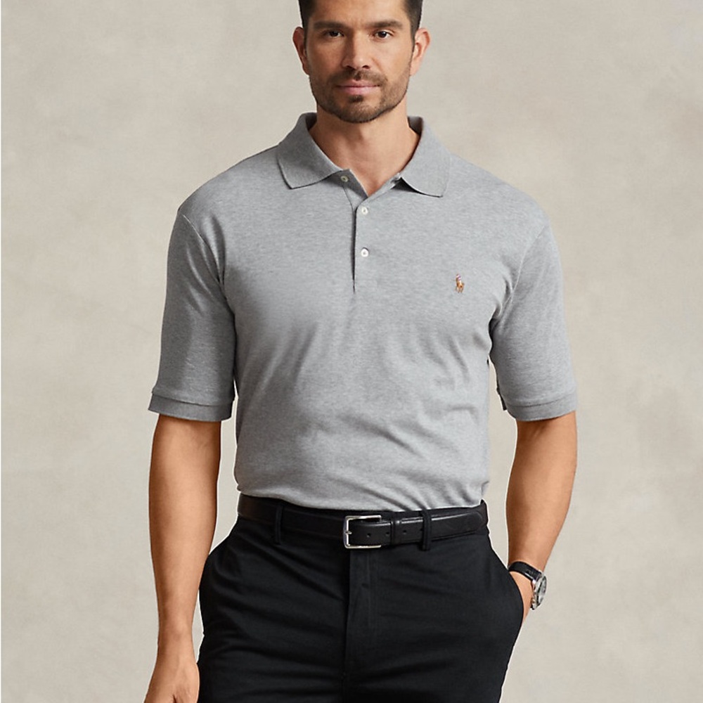 Men's Gray Polo  Ralph lauren Shirt size large